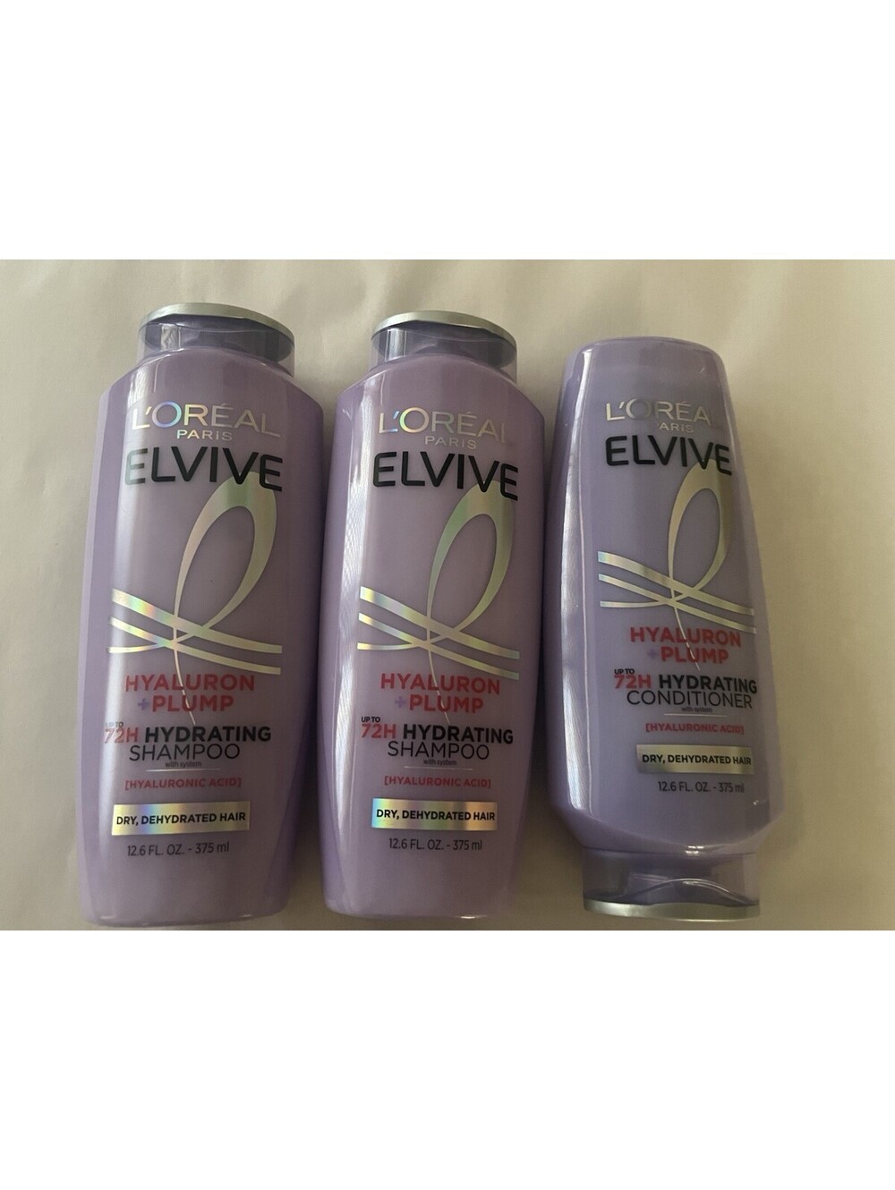 L'Oreal Paris Elvive Hyaluron Plump Hydrating 2 Shampoo 1 Conditioner 12.6 Fl Oz